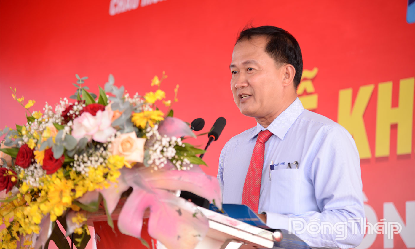 Ông Vũ Huy Giáp, Tổng Giám đốc TICCO phát biểu tại Lễ khánh thành.